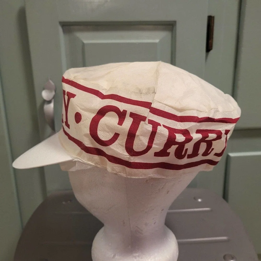 VTG 80s Curry College Colonels‎ University USA Union Made Painters Hat Cap